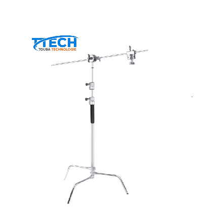 Trépied girafe en acier Pure Métal c-stand Hauteur ajustable Max 3,31M pour réflecteur et lumière