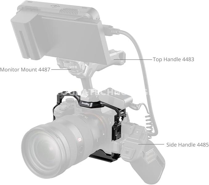 SMALLRIG Gabbia Per Sony Alpha 7S III / A7 IV / A7R IV / A1 Con Impugnatura VG-C4EM – Supporti Per Accessori