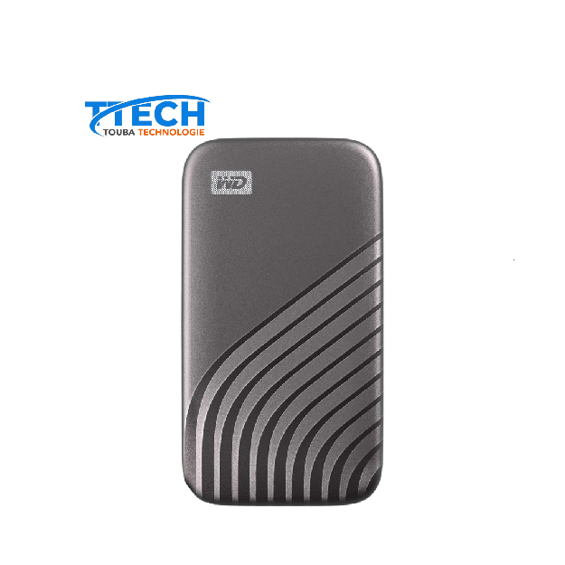 WD 2To My Passport SSD, Disque SSD externe, Portable SSD, des vitesses allant jusqu'à 1050 Mo/s en lecture, 1000 Mo/s en écriture, USB-C, compatibilité avec PC, Xbox et Playstation, Gris sidéral