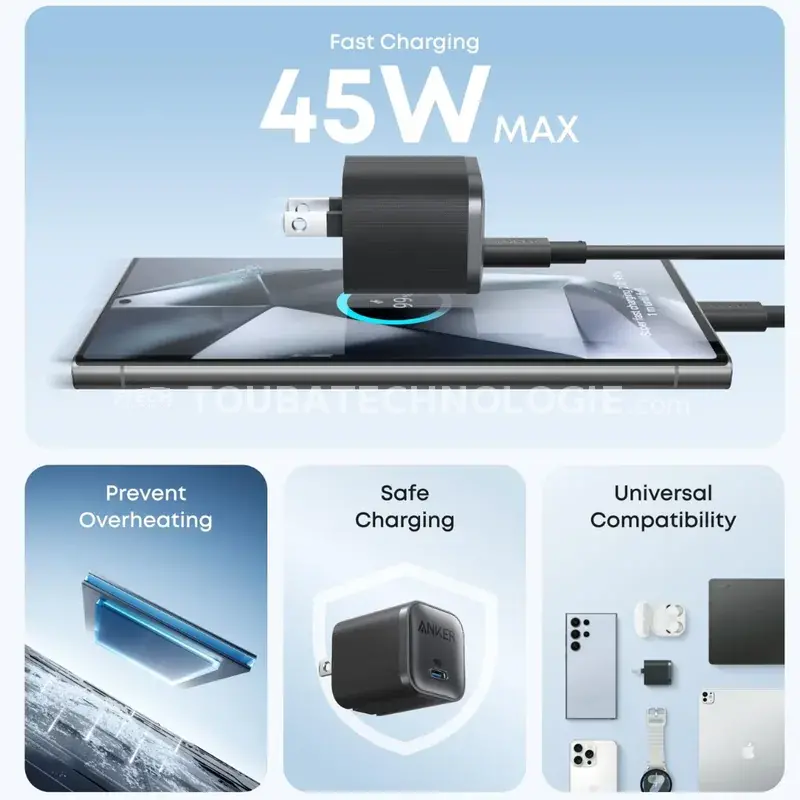 Anker Nano 45W 1C Sans écran