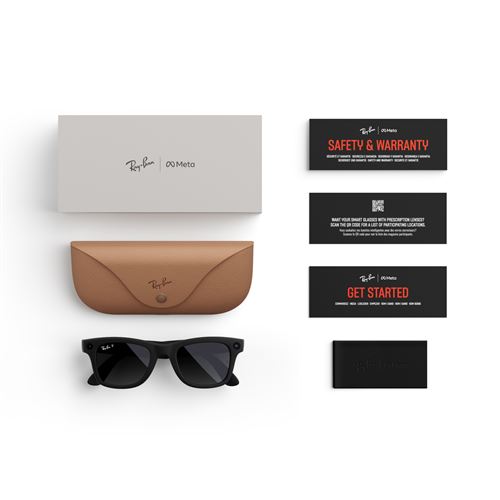 RayBan Meta Ray-Ban Meta;Deux caméras;Haut-parleurs ouverts;Pavé tactile;Design classique