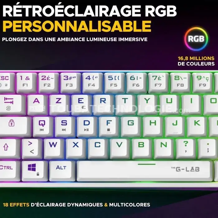 Clavier retroeclaire RGB gamer