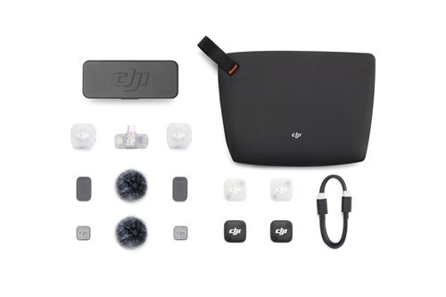 Microphone sans fil Dji Mic Mini 2 Bluetooth 2 TX + 1 Mobile RX + Etui de chargement Noir